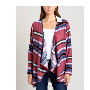NWT Lularoe Size small Nanette Sweater overlay cardigan Multicolored stripes